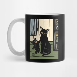 Lovely bear and cat Mug